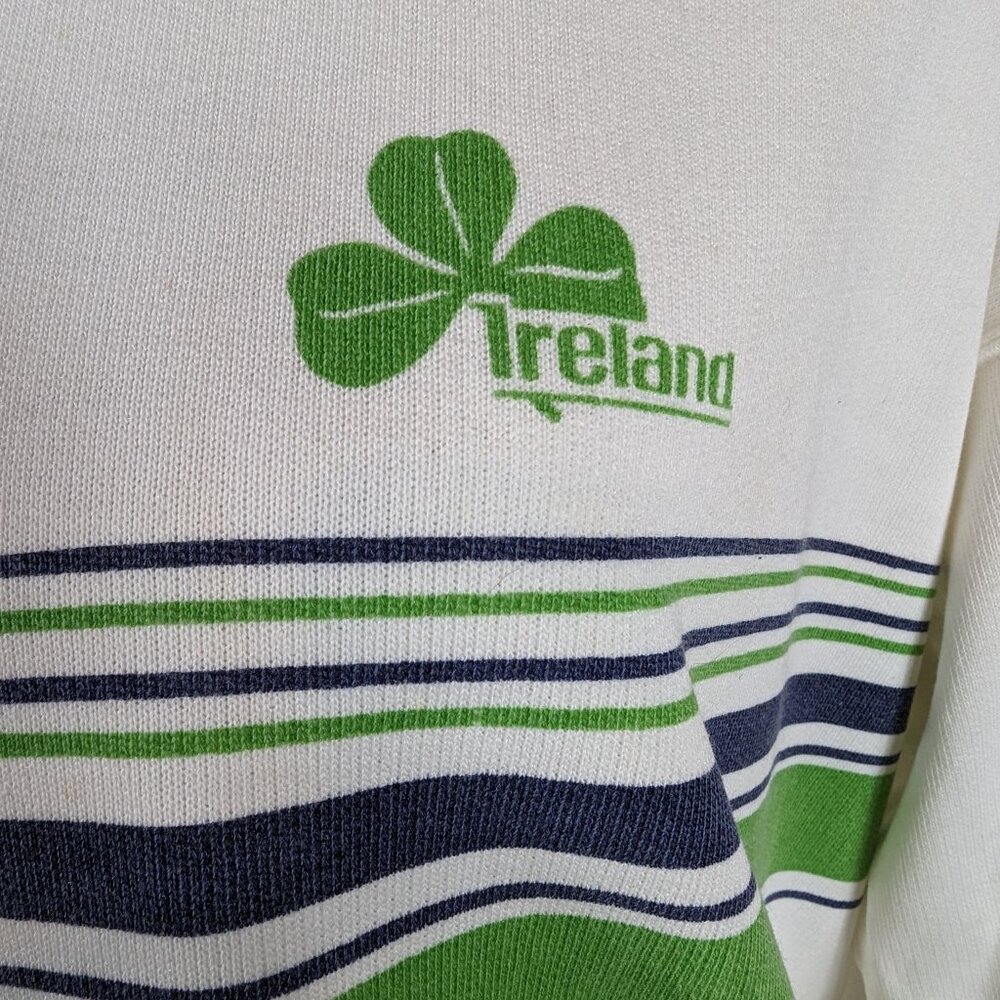Blarney Woollen Mills Sweatshirt Sweater Ireland Striped Vintage Retro 80s 90s - Picture 4 of 10